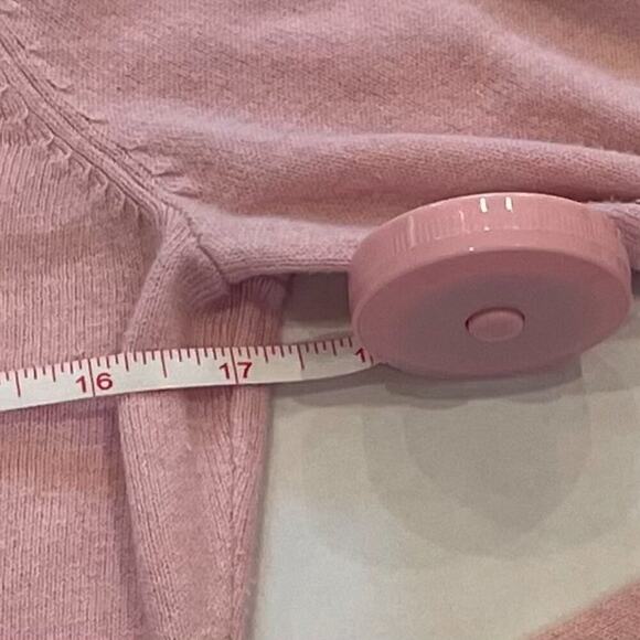 NY & Co Pale/Blush Pink Crew Neck Bling/Jeweled Button Down Cardigan, Size M - Picture 8 of 9